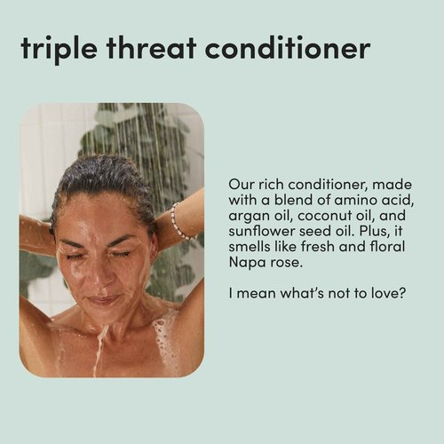 HIMS & HERS hers Triple Threat System Total Hair Package to Supports Hair Growth Minoxidil 2%, Shampoo, Conditioner, Biotin Hair Kit - 4pc