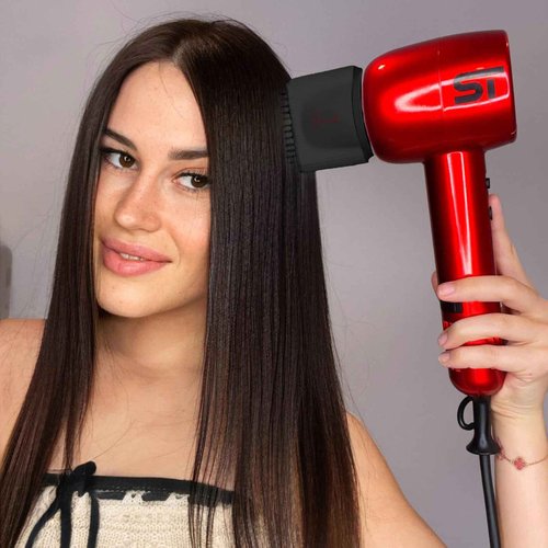 Supreme Trimmer Hair Dryer Negative Ion 110,000 RPM | Fast Drying & Low Noise Blow Dryer 1400W Brushless Motor | Magnetic Attachments, 3 Heat & 3 Speed Settings + Cool Shot | SHD347