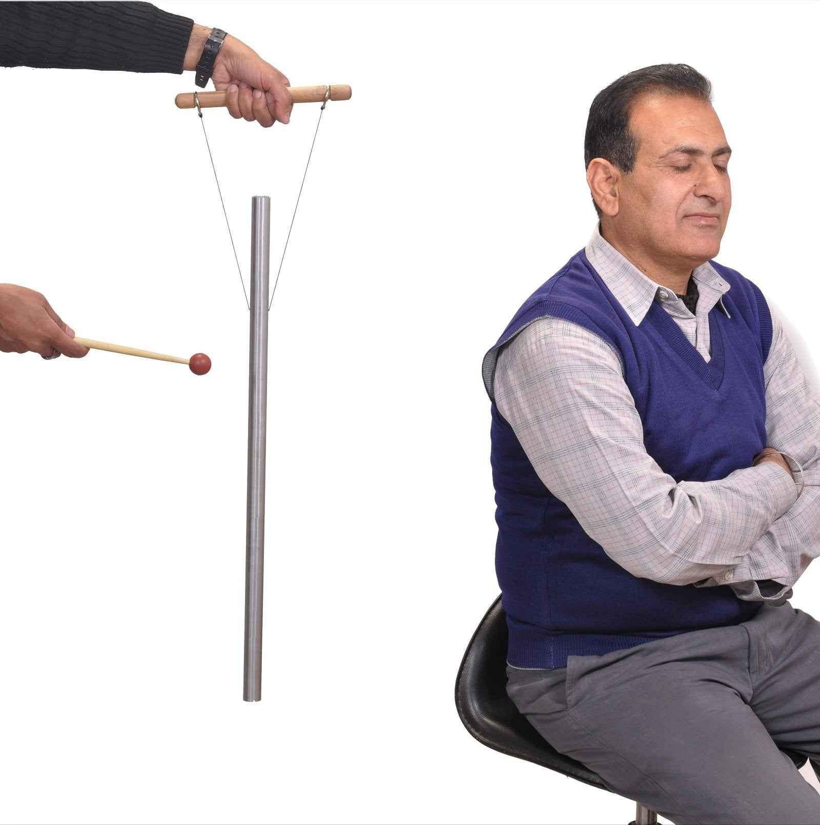 432 Hz Healing Tuned Pipe Louder Than Tuning Fork with Mallet, Hand Stand