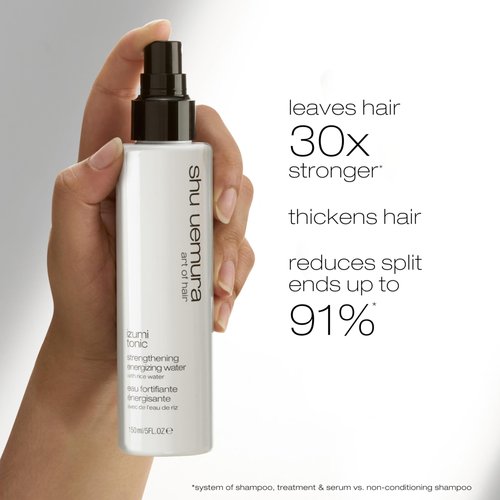 shu uemura art of hair Izumi Tonic Strengthening & Thickening Rice Water Treatment - Leave-In Treatment, Hydrates and Repairs Damaged Hair, With Japanese Rice Water, 5 Fl Oz
