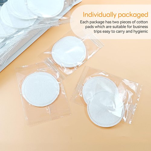 Cotton Rounds,Individually Wrapped Cotton Pads,Makeup Remover Pads | for Face,Nail Polish,Facial Cleansing | Soft,Round,Disposable,Sachet Wrap,Travel Size,Airbnb/Apartment/Hotel Amenities (800 Pack)