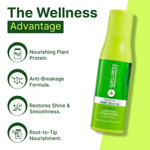 Wellness Premium Products - Intensive Conditioner - Organic Hemp Seed Oil (500ml/16.9oz)
