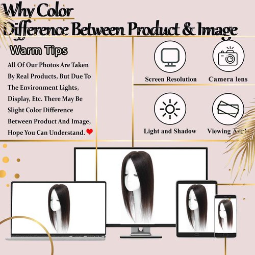 RMYHIG Hair Toppers for Real Human Hair, 360° 3D Human for Women with Thinning Hair Upgrade Middle Part Clip in Bangs Pieces for Women Daily (Light Brown, 14 Inch-3D-Side)