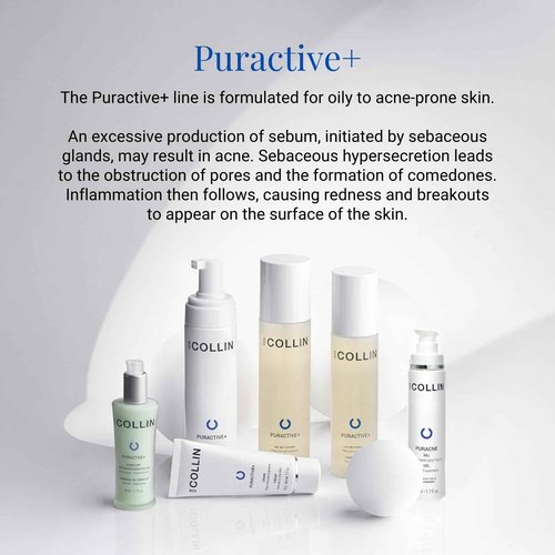 G.M. COLLIN Puractive+ Cream | Moisturizing Face Cream for Oily to Acne-Prone Skin | Reduces Excess Oil, Matifies the Skin and Tightens Enlarged Pores