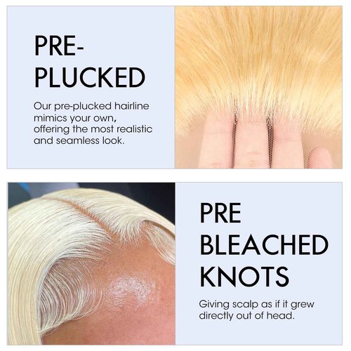 613 Lace Front Wig Human Hair 16A Blonde Wig Human Hair 22 Inch 13x4 HD 613 Deep Wave Lace Front Wig Human Hair Blonde Frontal Wig Deep Wave 613 Wig 180% Density Deep Curly Glueless Wig Pre Plucked