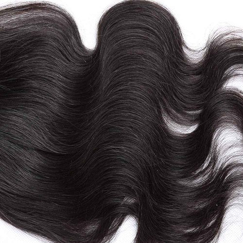 ELIHAIR Silk Base Closure Hair Pieces Brazilian Virgin Human Hair Top Closures with Baby Hair 4 * 4" Free Part Natural Color Body Wave 12"