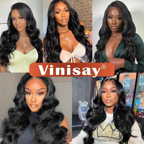 Body Wave Lace Front Wigs Human Hair 13x4 HD Transparent Lace Frontal Wigs Human Hair for Women Brazilian Virgin 200% Density Glueless Wigs Human Hair Pre Plucked with Baby Hair Natural Black 24 Inch