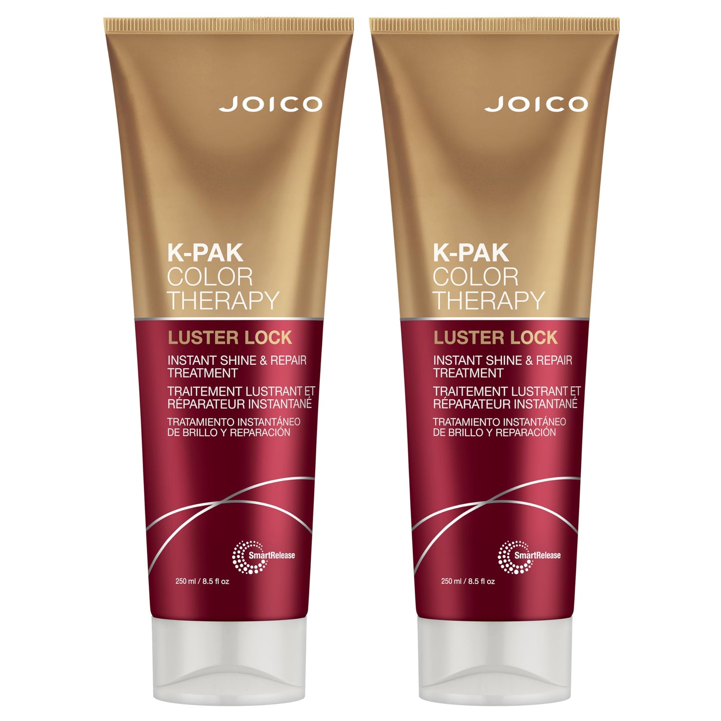 K-PAK Color Therapy Luster Lock Instant Shine & Repair Treatment | For Color-Treated Hair | Boost Color Vibrancy | Repair Breakage | With Keratin & Argan Oil | 8.5 Fl Oz (Pack of 2)