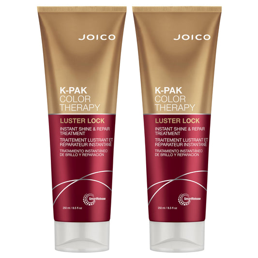 K-PAK Color Therapy Luster Lock Instant Shine & Repair Treatment | For Color-Treated Hair | Boost Color Vibrancy | Repair Breakage | With Keratin & Argan Oil | 8.5 Fl Oz (Pack of 2)