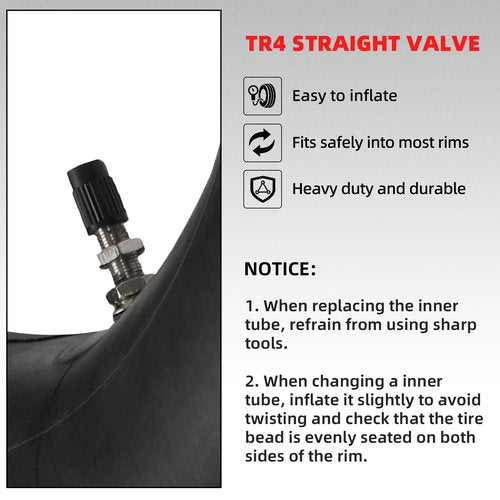 AR-PRO 3.50/4.10-18 Dirt Bike Inner Tubes with TR4 Straight Valve, Universal Heavy Duty 100/90-18" 100/100-18" 110/80-18" 110/90-18" Off-Road Motorcycle Tube and More (2-Pack)