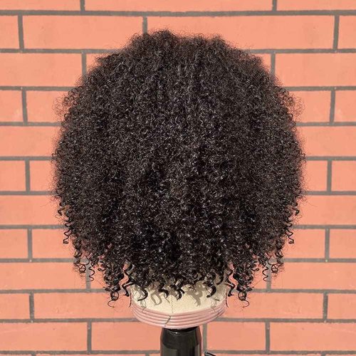 walnut hair Short Afro Kinky Curly Wig for Black Women Transparent 13x1 Lace Front Wigs Human Hair Brazilian Bob Pixie Cut Wig 8 inch