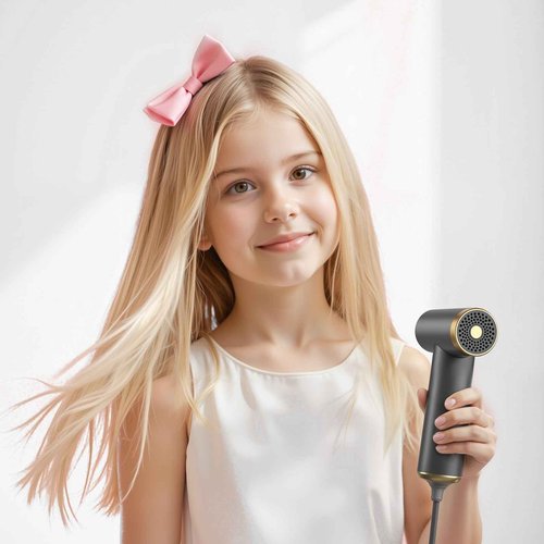 COSHARE Travel Hair Dryer, 110000 RPM High-Speed Brushless Motor, 200g Compact Travel Blow Dryer for Fast Drying, Smart Thermo-Control, Lightweight, Low Noise, Gunmetal