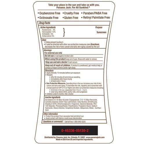 Panama Jack Sunscreen Suntan Lotion - SPF 30, Broad Spectrum UVA/UVB Protection, PABA, Paraben, Gluten & Cruelty Free, 6 FL OZ (Pack of 6)