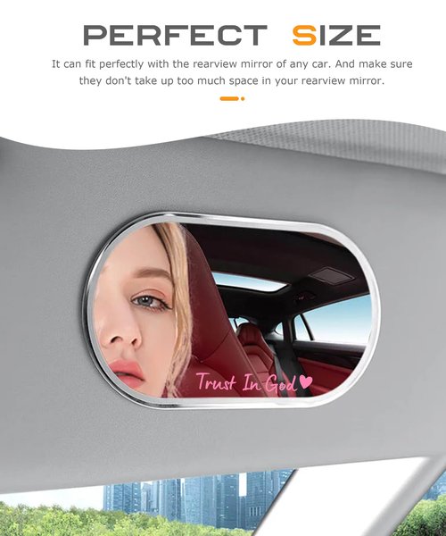 SCUARI 4PCS Car Stickers,Cars Decals,Car Accessories Trust in God Rearview Mirror Sticker,Auto Stickers and Decals,Auto Decals for Women,Trust in God Mirror Decals,Suitable for Motorcycle (Pink)