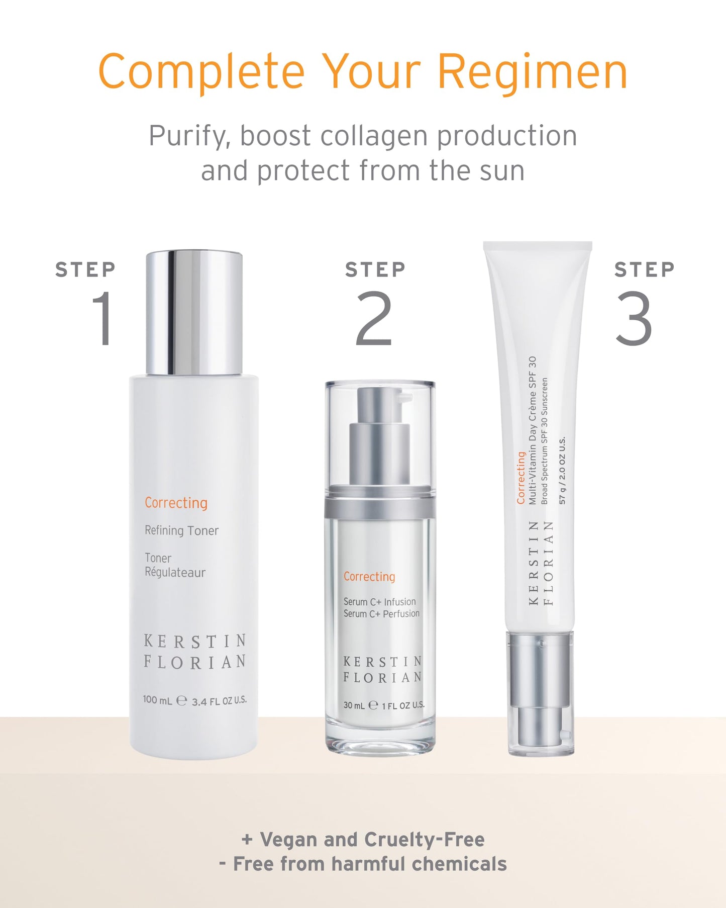 Kerstin Florian Serum C Infusion | Vitamin C Facial Serum for Fine Lines & Collagen Boosting | Amino Acids to Firm & Tone Skin (1 fl oz)