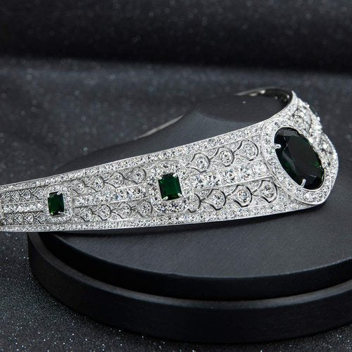 The Greville Emerald Kokoshnik Replica Tiara,Princess Eugenie Wedding Tiara HG086A