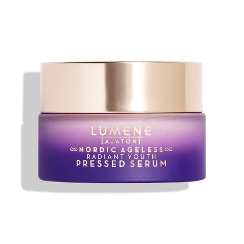 Lumene Ajaton Radiant Youth Pressed Face Serum - Daily Skincare with Collagen Peptides for Fine Lines and Wrinkles - Anti Aging + Skin Tightening Hydrating Serum - Vegan Skin Care (50 ml)