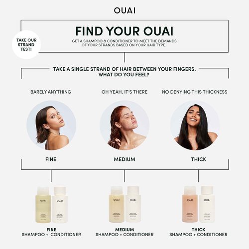 OUAI Fine Shampoo + Refill Bundle - Volumizing Shampoo with Keratin, Biotin & Chia Seed Oil for Fine Hair - Delivers Clean, Weightless Body - Sulfate Free Hair Care (2 Count, 10 Oz/32 Oz)