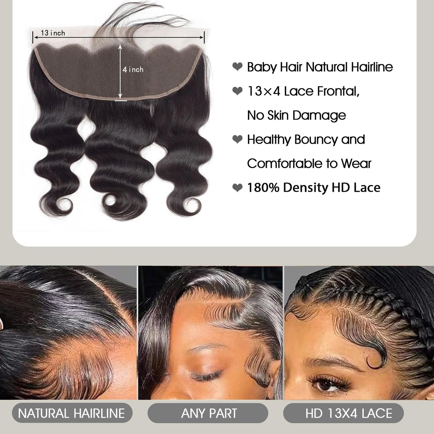 12A Human Hair Bundles with Closure Frontal (14 16 18 20 &12 Frontal) Body Wave 4 Bundles Human Hair with 13x4 HD Lace Frontal - Brazilian Quick Weave Hair Extension Real Human Hair for Daily Use