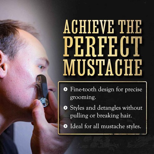 THE VINTAGE GROOMING CO. Gold Standard Mustache Kit - 4 One Ounce Mustache Wax, 2 Combs, 1 Night Fury Mustache Wax Remover Oil