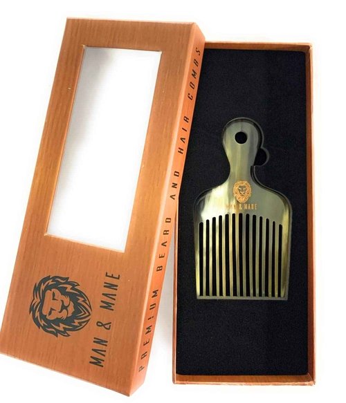 Premium Handmade 100% Oxhorn Anti-static Detangling Styling and Hair Pick Combs Combo Pack for Women & Men