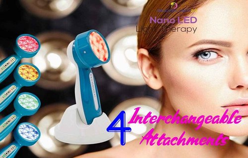 Rejuven 4-in-1 LED Light Therapy for Face Handheld LED Light Therapy Facial Massager Anti-Aging Wrinkle Reduction Device