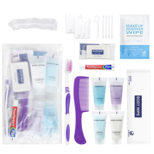 Pack of 10 Basic Toiletry Kits, Individually Packed, Personal Hygiene Kit Bulk Homeless Care Package Supplies, Travel Size Convenience Kits Suitable For Hotel, Home, Camping, Travel
