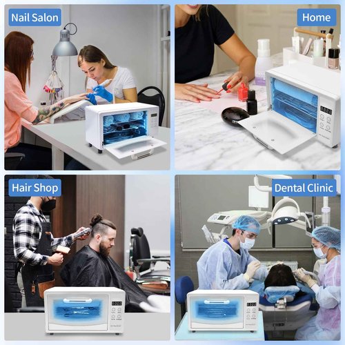 CGBE Nail Tool Sterilizer: 10L Large Sterilizer for Nail Tools with Timer Setting, Multi-Functional UV Cleaning Cabinet for Nail Tools, Home Use, Barbers, Beauty Salons, and Spas