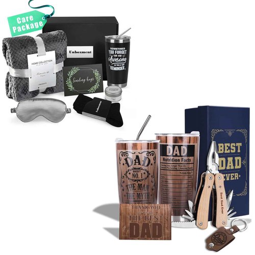 UNBOXMENT GET WELL GIFTS FOR MEN & BEST DAD EVER GIFTS, FATHERS DAY GIFTS BASKET, CARE PACKAGE FOR MEN