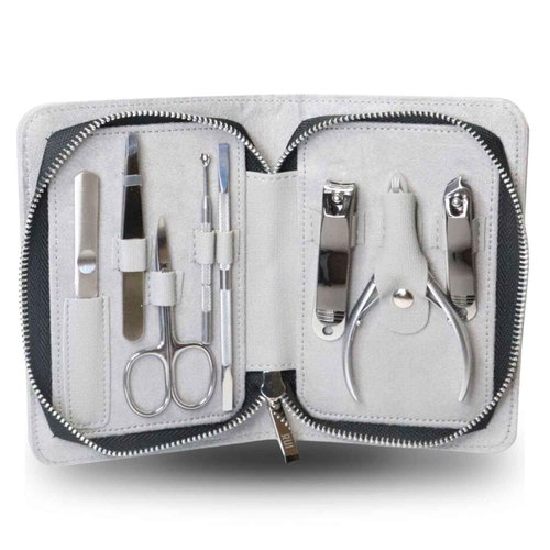 Rui Smiths Pro Stainless Steel 8-Piece Manicure Kit For Home And Salon With Professional Precision Cuticle Nipper And Metal Pusher Style No. 105