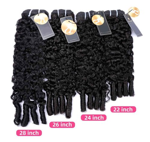 PerisModa 15A Raw Burmese Curly Bundles 100% Human Hair Bundles Pix Curly Bundles Unprocessed Human Hair Extensions 24 Inches 1PC 100% Unprocessed Virgin Water Wave Hair For Women Natural Black