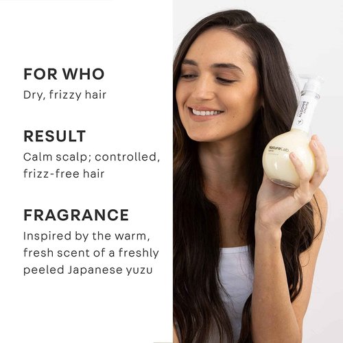 NatureLab.TOKYO Perfect Smooth Shampoo & Conditioner Duo: Lightweight Moisturizing Conditioner for Smoother Frizz-Free Hair - Bottle 11.5oz + Refill Pouch 22.9oz
