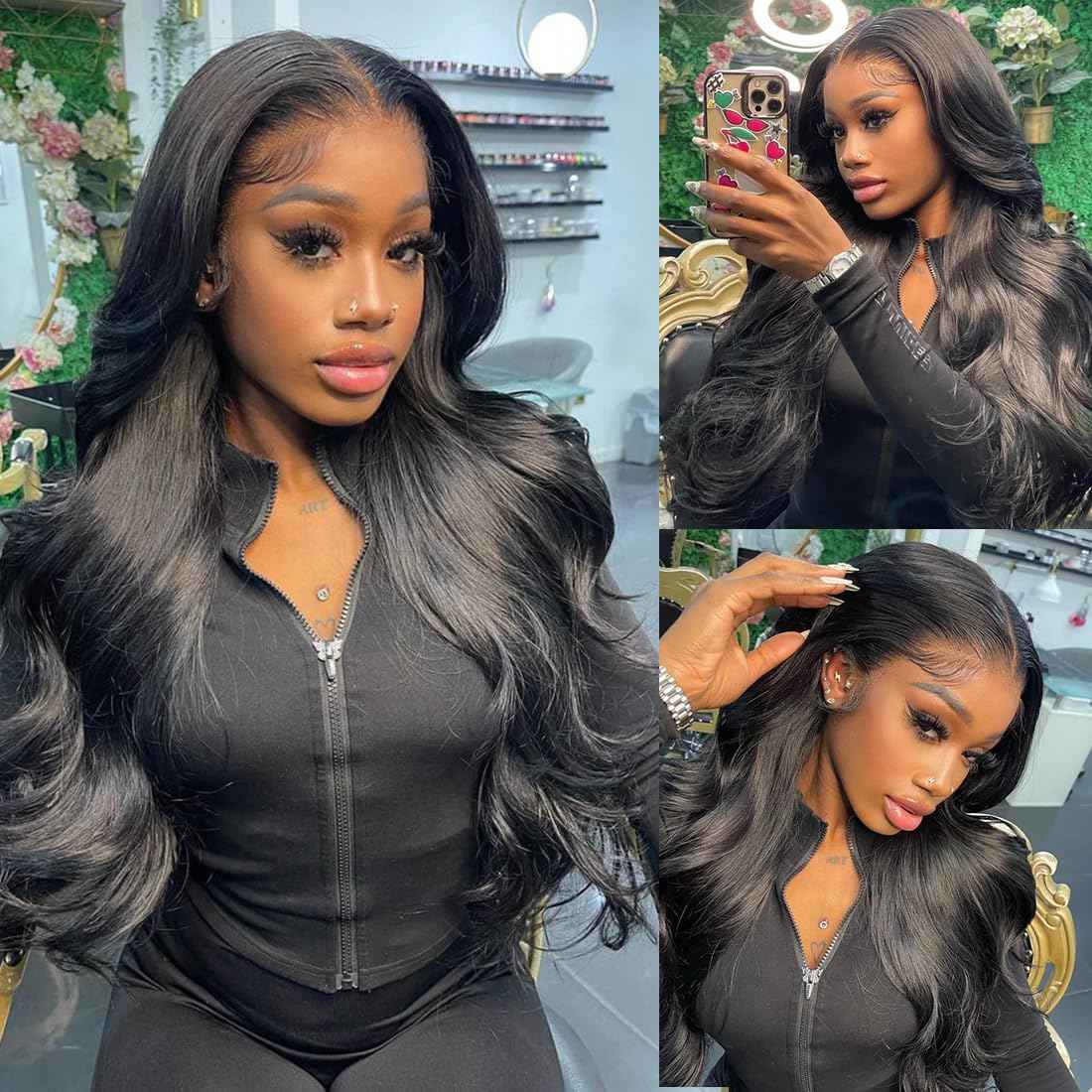 28 Inch Body Wave Lace Front Wigs Human Hair 13x4 SKINLIKE Real HD Lace Front Wigs Human Hair Pre Plucked Body Wave Glueless Frontal Wigs Human Hair 180% Density for Women