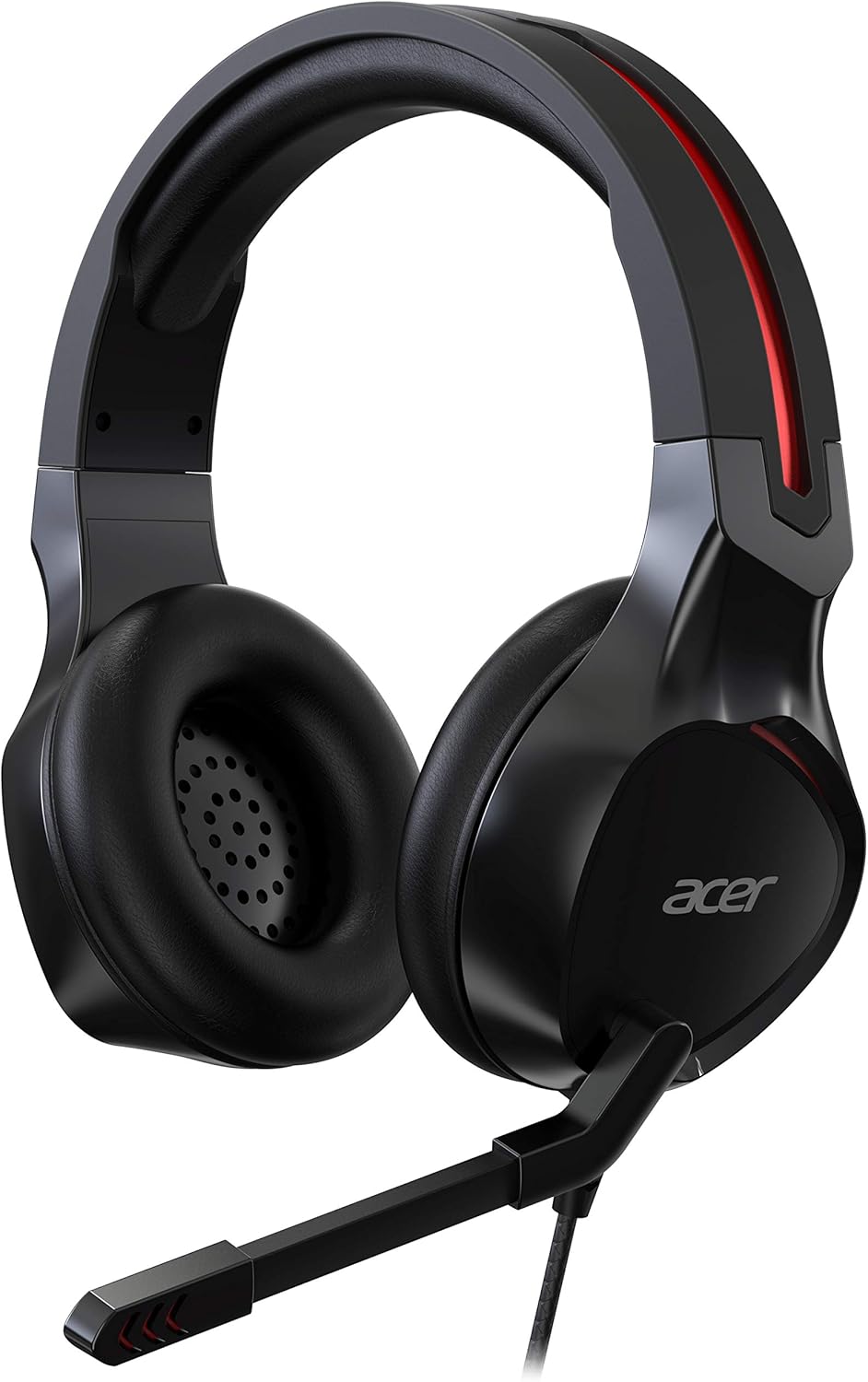 Acer Nitro Gaming Headset (Adjustable Headband, Omnidirectional Microphone, 100 dB Sensitivity) Black/Red