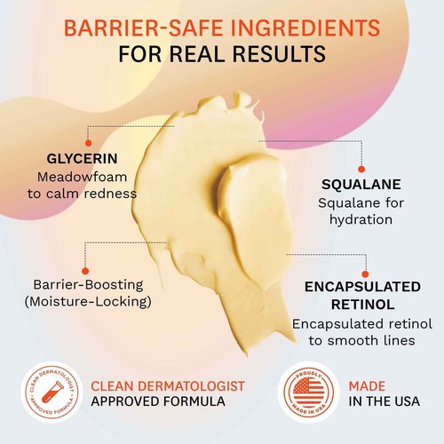 Fig.1 Retinol Night Cream Refill | Face Hydrating Moisturizer With Retinol & Squalane | Night Cream For Women With Sensitive Skin | Dermatologist Tested Wrinkle Reduction | 50ml