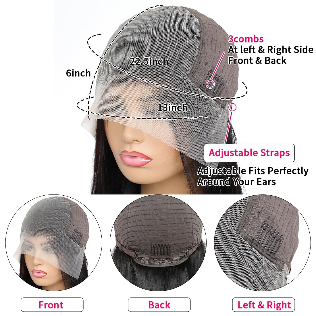 13x6 Deep Wave Lace Front Wig - Human Hair, Deep Curly, HD Lace Frontal, Pre Plucked with Baby Hair (28 Inch)