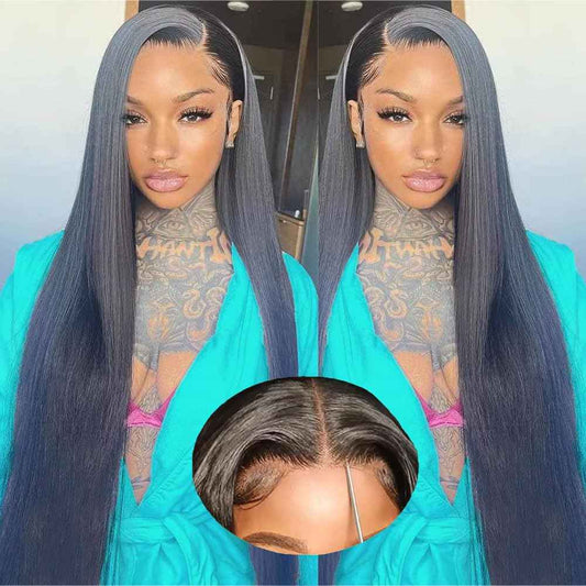 LATTIXXIA 6x5 Wear and Go Glueless Wigs Human Hair Pre Plucked Pre Cut 200% Density HD Lace Straight Lace Front Wigs Human Hair Glueless Lace Front Wigs For Women 26 Inch