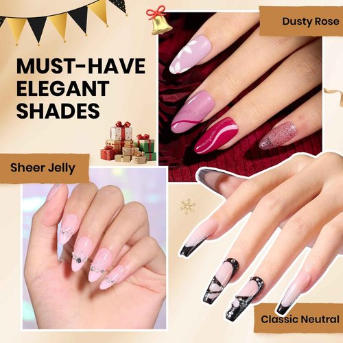 Beetles 110 PCS Gel Nail Polish Set, 100 Colors Infinite Inspiration Gift Spree All Season Red Brown Green Black Gel Polish with 5Pcs Base Top Coat Soak off UV Gel for Manicure Lovers DIY at Home