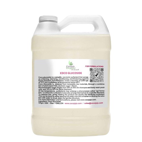 Cocojojo Coco Glucoside Natural Surfactant - Surfactants for Soap Making DIY Shower Gel, Skin Care, Body and Face Wash, Plant Derived, Natural - 1 Gallon (Pack of 1)
