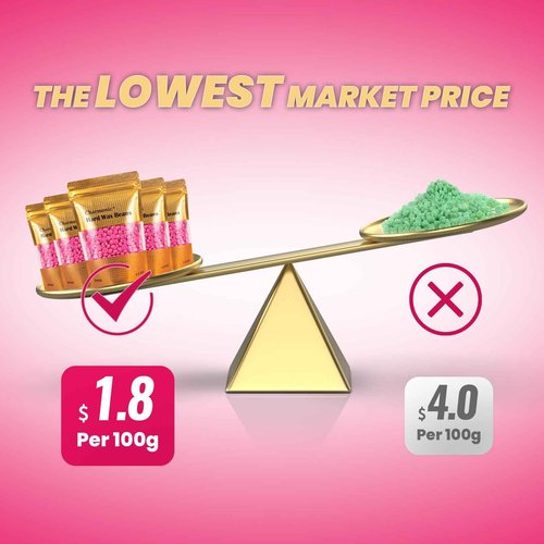 Charmonic Hard Wax Beads, 10 LB Wax Beans, Bulk Hair Waxing Beads for Face, Eyebrow, Brazilian, Legs, Body and Bikini Hair Removal, Depilatory Wax Bead, at Home Waxing Kit for Women & Men (Rose)