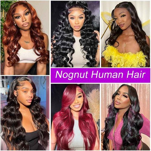 Nognut Body Wave Lace Front Wigs Human Hair 13x4 Frontal Wigs Human Hair HD Lace Pre Plucked Wigs for Women Glueless Wigs Lace Front Wigs Body Wave Wig 28 Inch