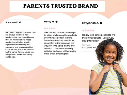 J'Organic Solutions Kid's 4C Healthy Hair Kit - Moisturizer, Growth Oil, Detangler, Shampoo & Conditioner for Coily, Kinky Hair