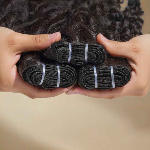Burmese Curly Bundles Human Hair 18 20 22 Inch 3 Bundles 100% Unprocessed Quick Weave 3c4a Burmese Raw Hair Extension Real Human Hair Water Wave with Spiral Curly End Natural Black