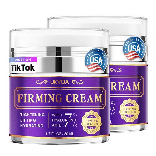 UKVOA Retinol Neck & Face Wrinkle Cream for Women, Neck Cream for Tightening and Firming, Anti Aging Skin Care with Collagen & Hyaluronic Acid, Instant Face Lift Cream 2-Pack