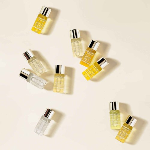 Aromatherapy Associates Essential Oil Blends – Luxury Shower and Body Oils for Dry Skin, Daily Aromatherapy Care for Men & Women, 10-Pack (0.10 fl oz Each) in Decorative Gift Box