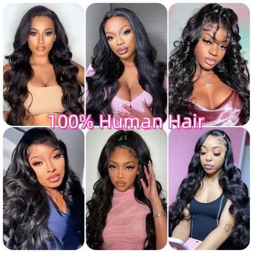 Body Wave Bundles Human Hair Brazilian Virgin 3 Bundles 18 20 22 Inch 100% Unprocessed Brazilian Virgin Human Hair Weave Double Weft Body Wave Hair Extensions Natural Black for Black Woman
