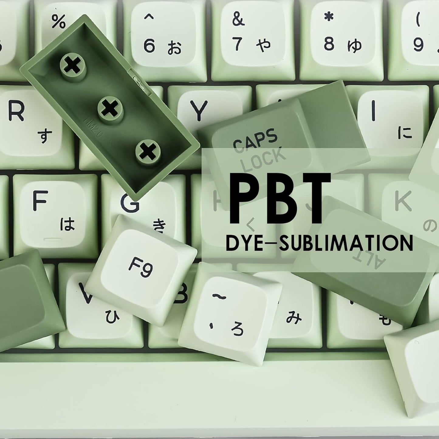 140 Keys Gradient Keycaps Side Printed Keycap Set Cherry Profile PBT Keycaps Double Shot Shine Through Custom Keycaps for Mechanical Gaming Keyboards(Minutest Dust)