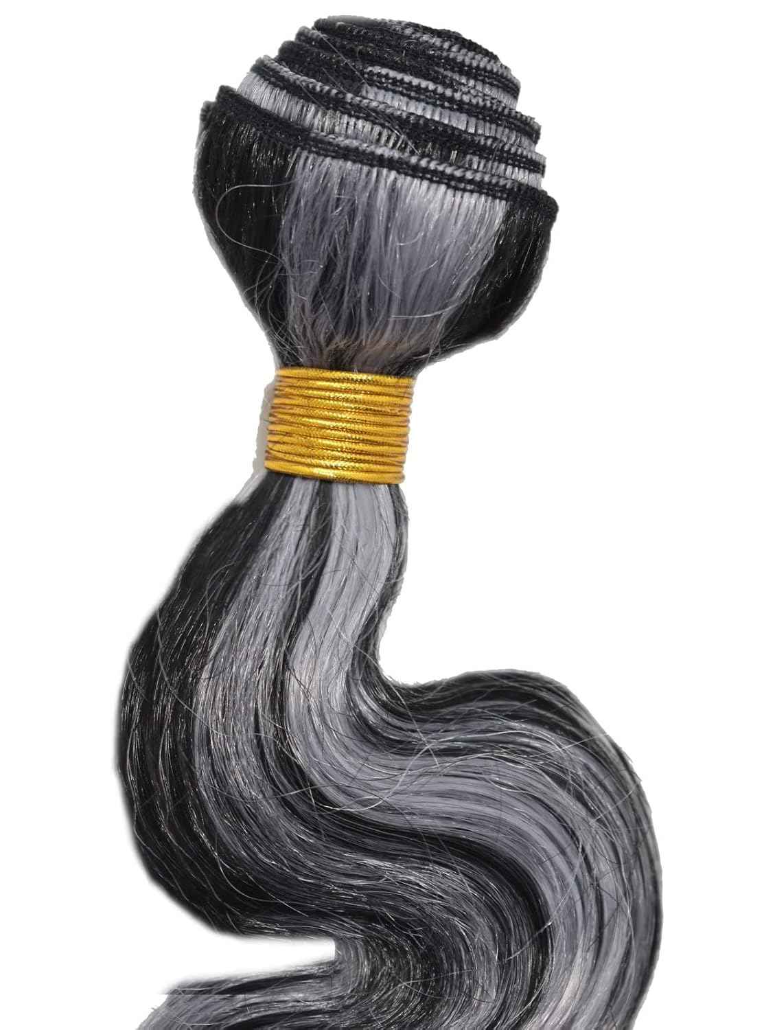 Giginger P1B/GREY Bundles Human Hair 26 28 30 inch Body Wave Human Hair Bundles Highlight Grey Brazilian Unprocessed Virgin Quick Weave Hair for Black Women