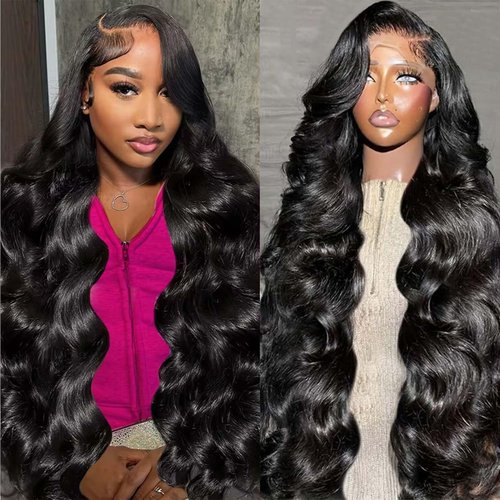 200 Density Body Wave Lace Front Wigs Human Hair Pre Plucked Pre Bleached Knots 13x4 HD Lace Frontal Wigs Human Hair Real Human Hair Wig 22 Inch