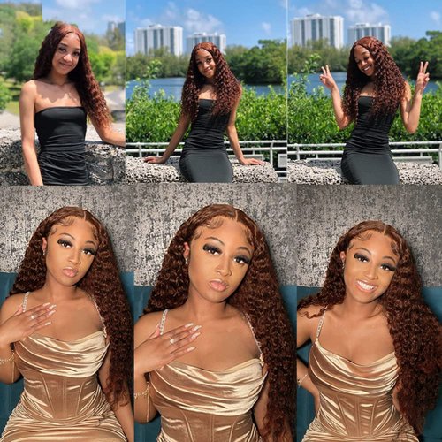 Color #4 Bundles Human Hair Chocolate Brown Deep Wave Bundle 20 22 24 Inch Brazilian Virgin 3 Bundle Drak Brown Bundles Hair Weave